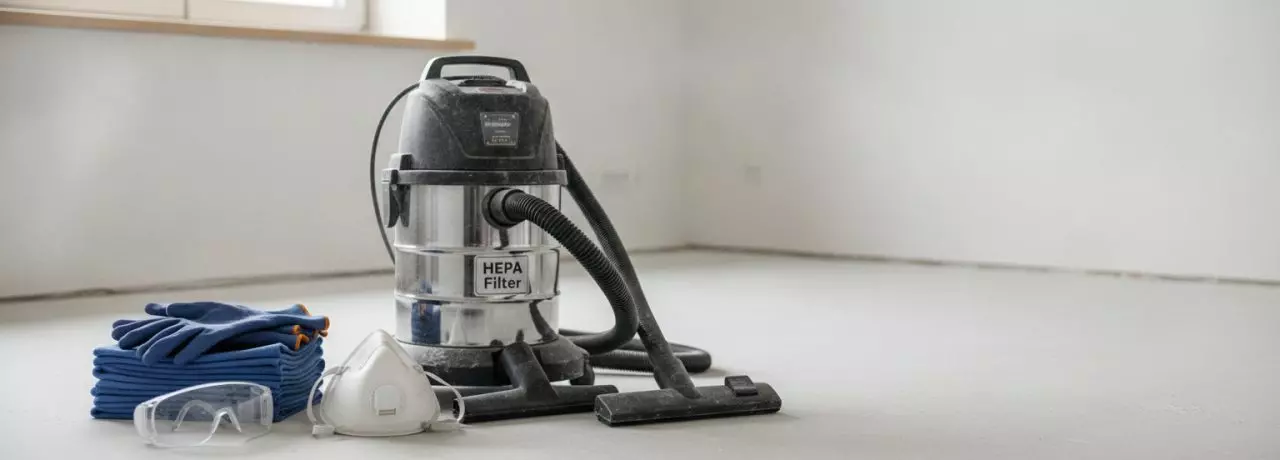 8 tips om bouwstof bij opleveringsschoonmaak sneller en veiliger te verwijderen. De juiste persoonlijke bescherming en apparatuur kiezen
