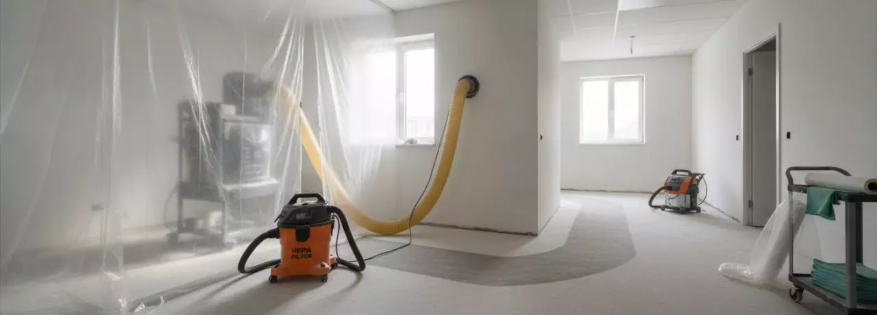 8 tips om fijnstof bij bouwreiniging beter te beheersen met afzuiging en zonering. 8 tips om fijnstof bij bouwreiniging beter te beheersen met afzuiging en zonering.