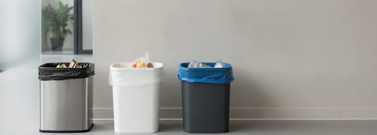 Afvalbakken met passende liners verminderen lekvocht en vervuiling aan de binnenzijde. Afvalbakken met passende liners verminderen lekvocht en vervuiling aan de binnenzijde.