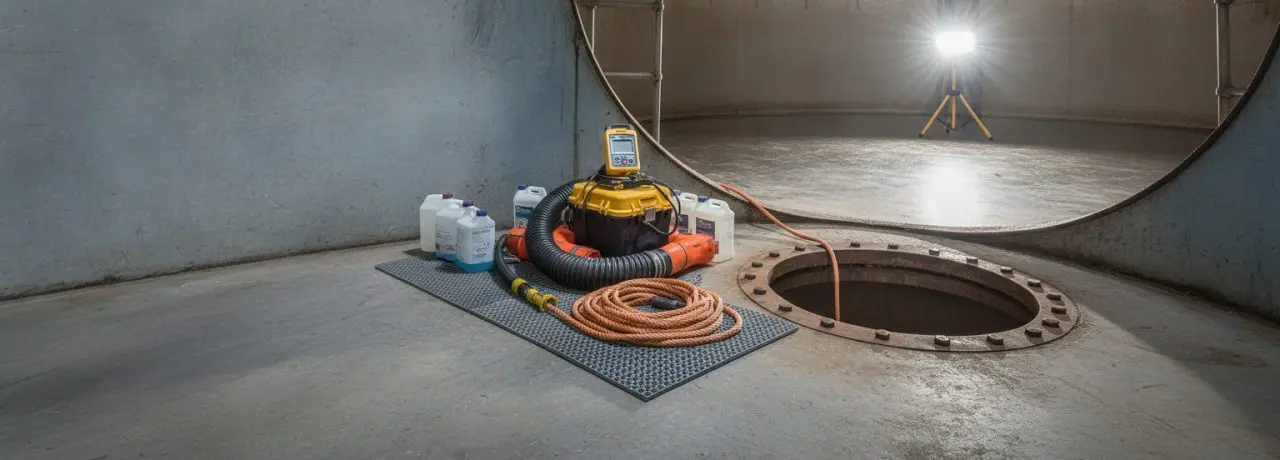 Besloten ruimten vereisen voorbereiding op verstikking, bedwelming, vergiftiging, brand en explosie. Besloten ruimten vragen om voorbereiding op verstikking, bedwelming, vergiftiging, brand en explosie