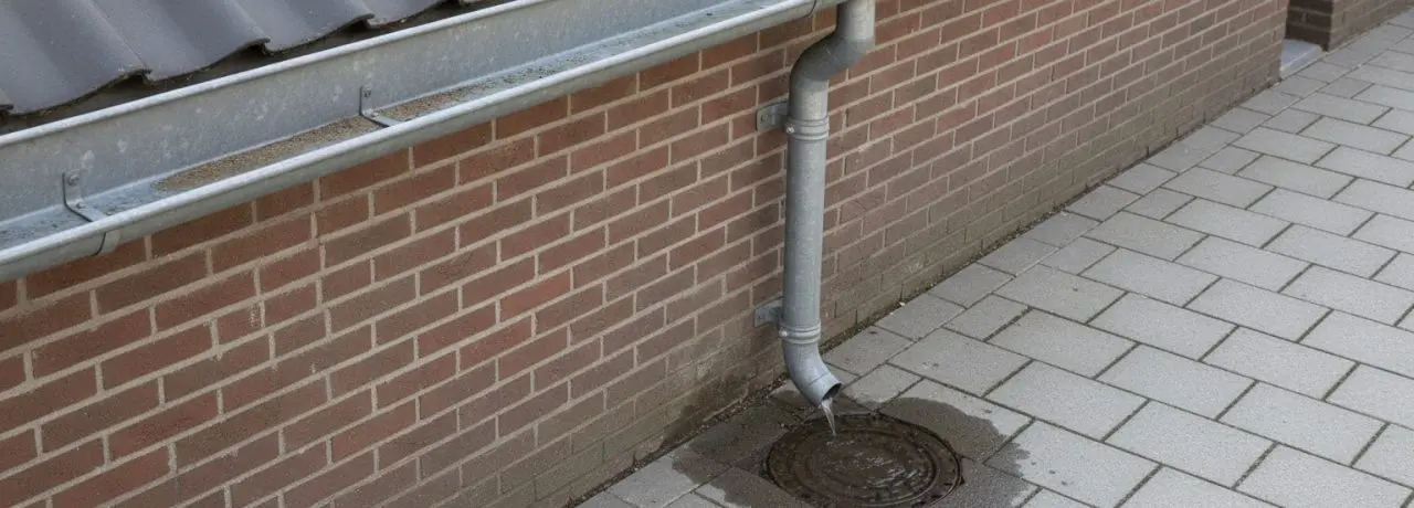 Goten en afvoerpunten controleren vóór hevige regen