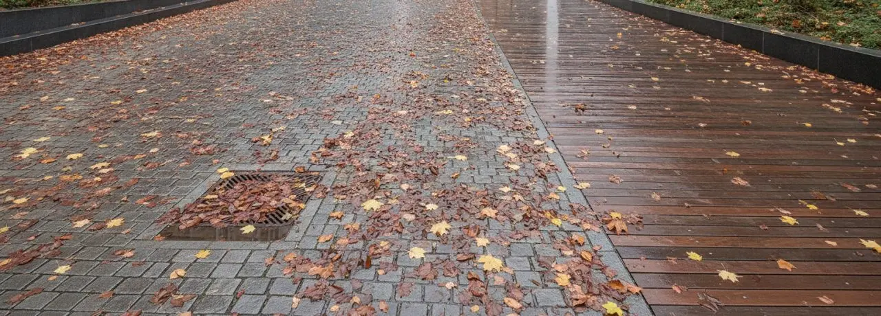 Risicoplekken waar bladeren verwijderen direct nodig is