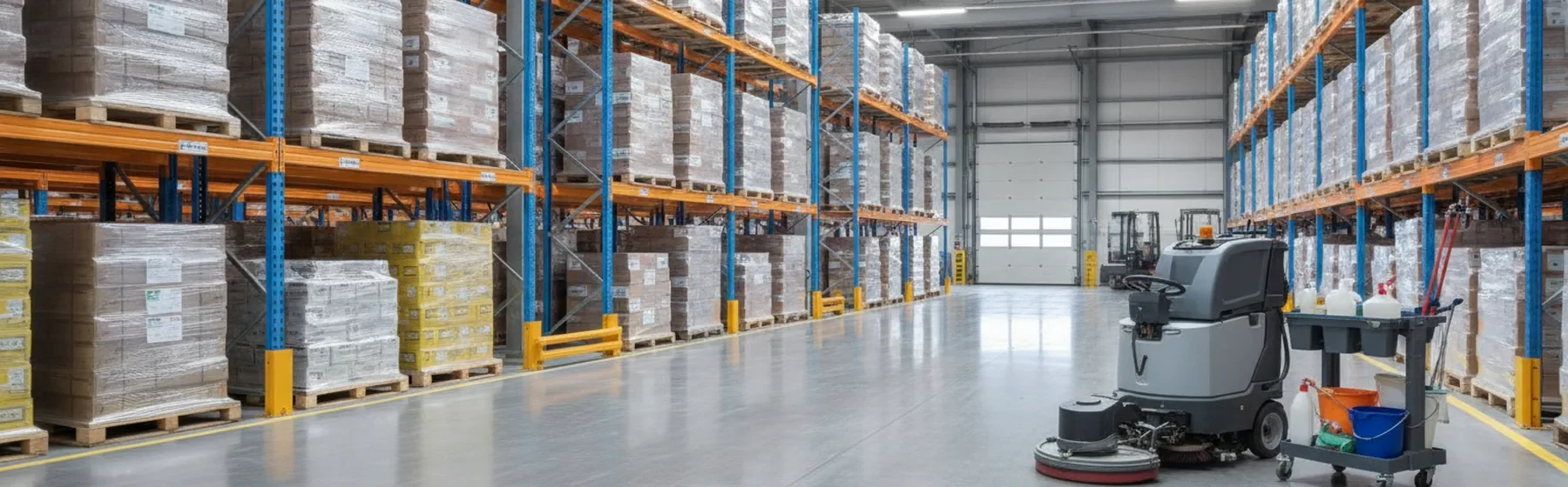 Fabrieksterrein binnen reinigen