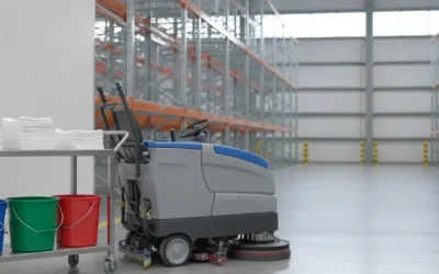 Logistieke hal onderhoudsschoonmaak